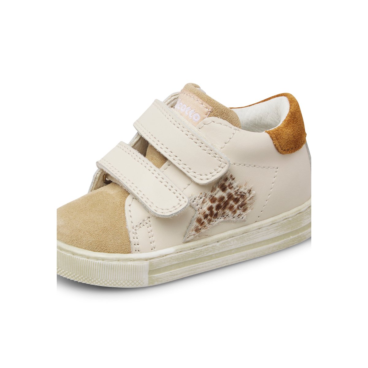 Baskets en cuir et suède SASHA VL blanc-beige-, FALCOTTO