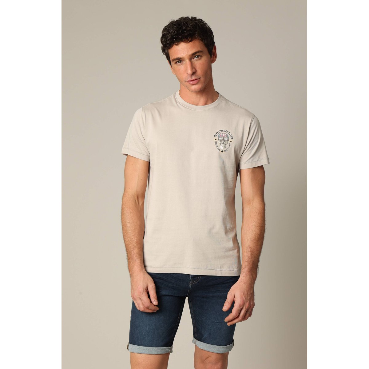 T-shirt en coton à manches courtes avec graphs DEKARI chalk, DEELUXE