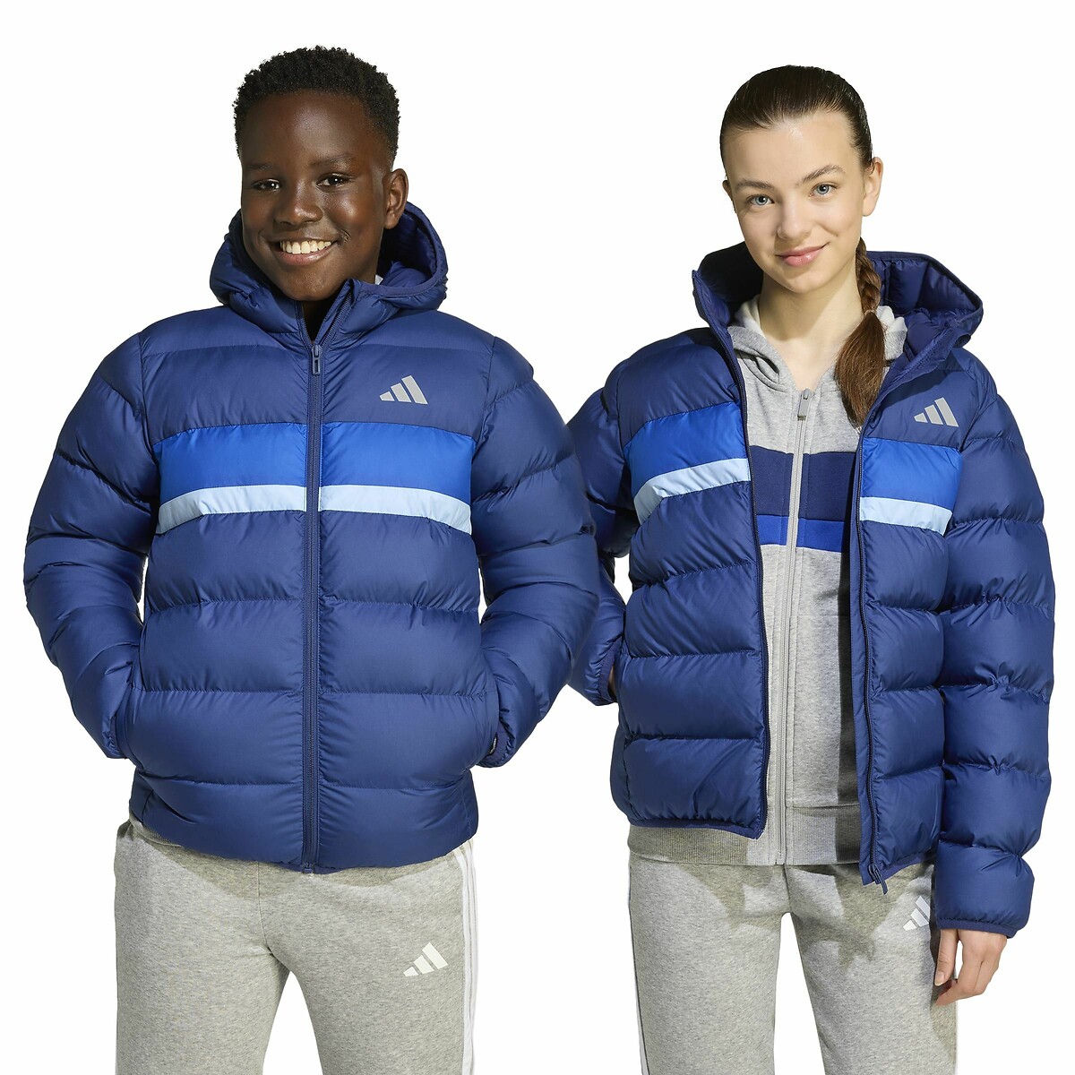 Blusão com capuz azul, ADIDAS SPORTSWEAR