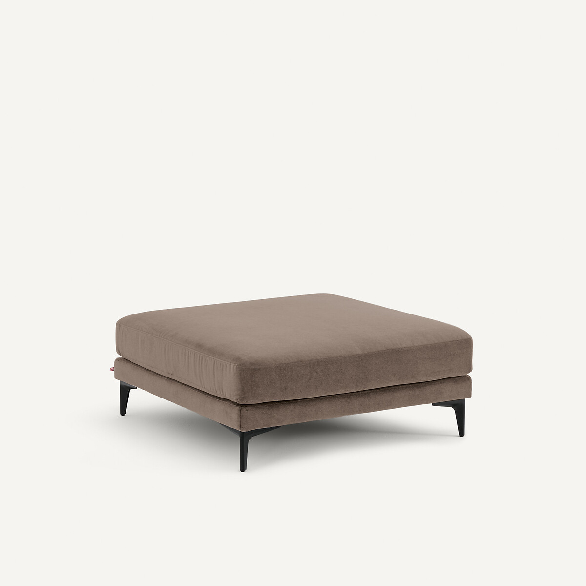 Poggiapiedi in velluto stone, MODERNISTE, design di Emmanuel Gallina grigio moka, EMMANUEL GALLINA X AM.PM