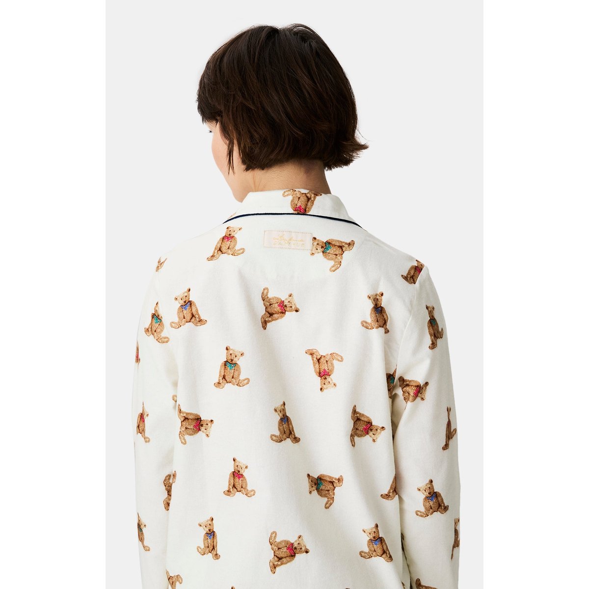 Pyjama boutonné en coton imprimé Old Teddy ivoire, ARTHUR