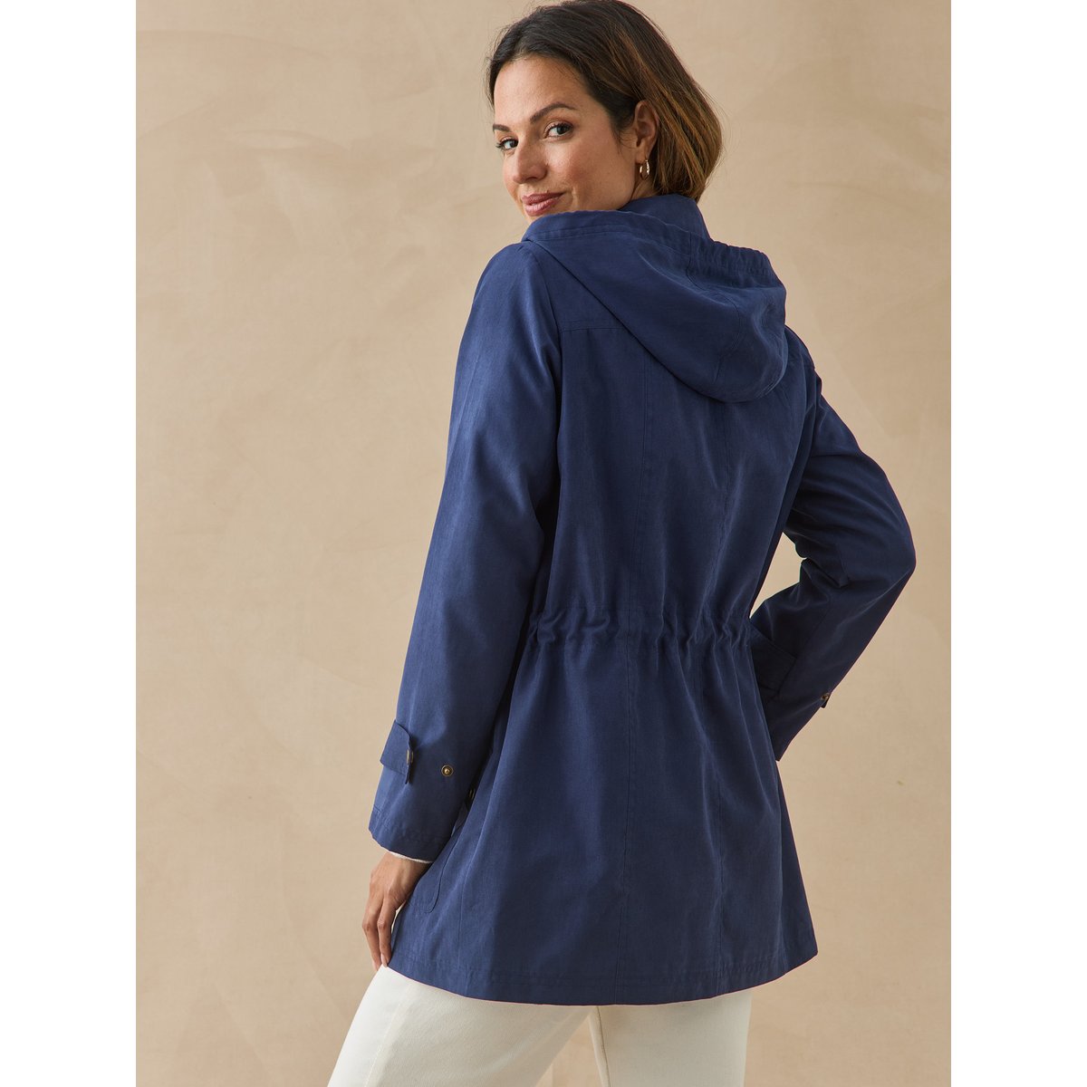 Parka à capuche amovible marine, DAXON
