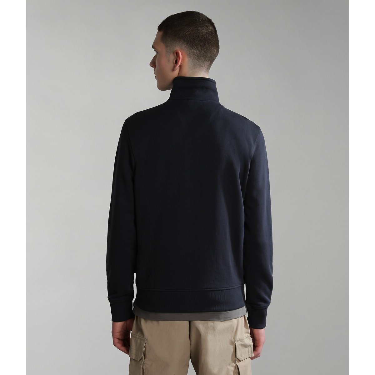 Sweat zippé col montant bleu marine, NAPAPIJRI