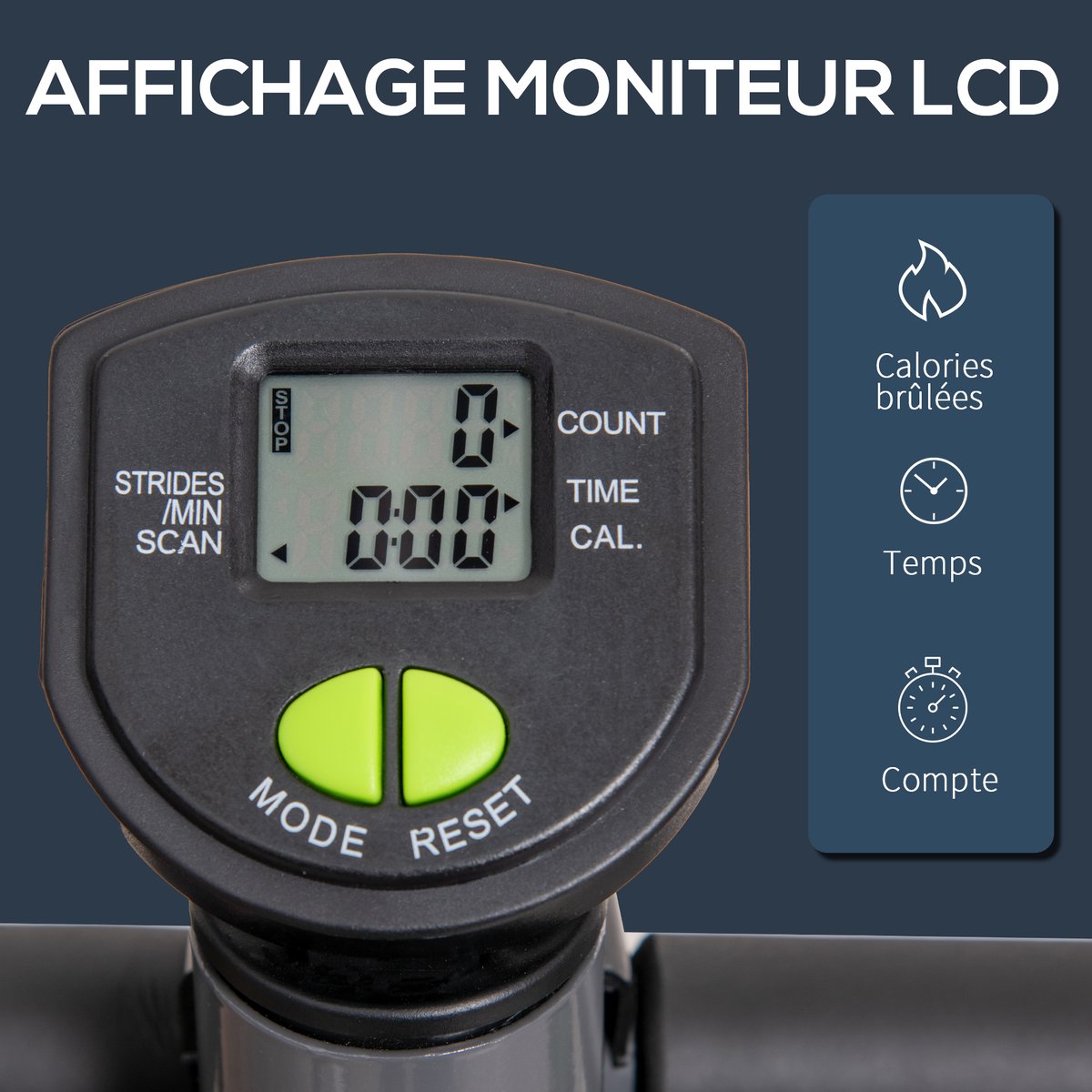 Appareil de marche Acier Blanc gris, HOMCOM