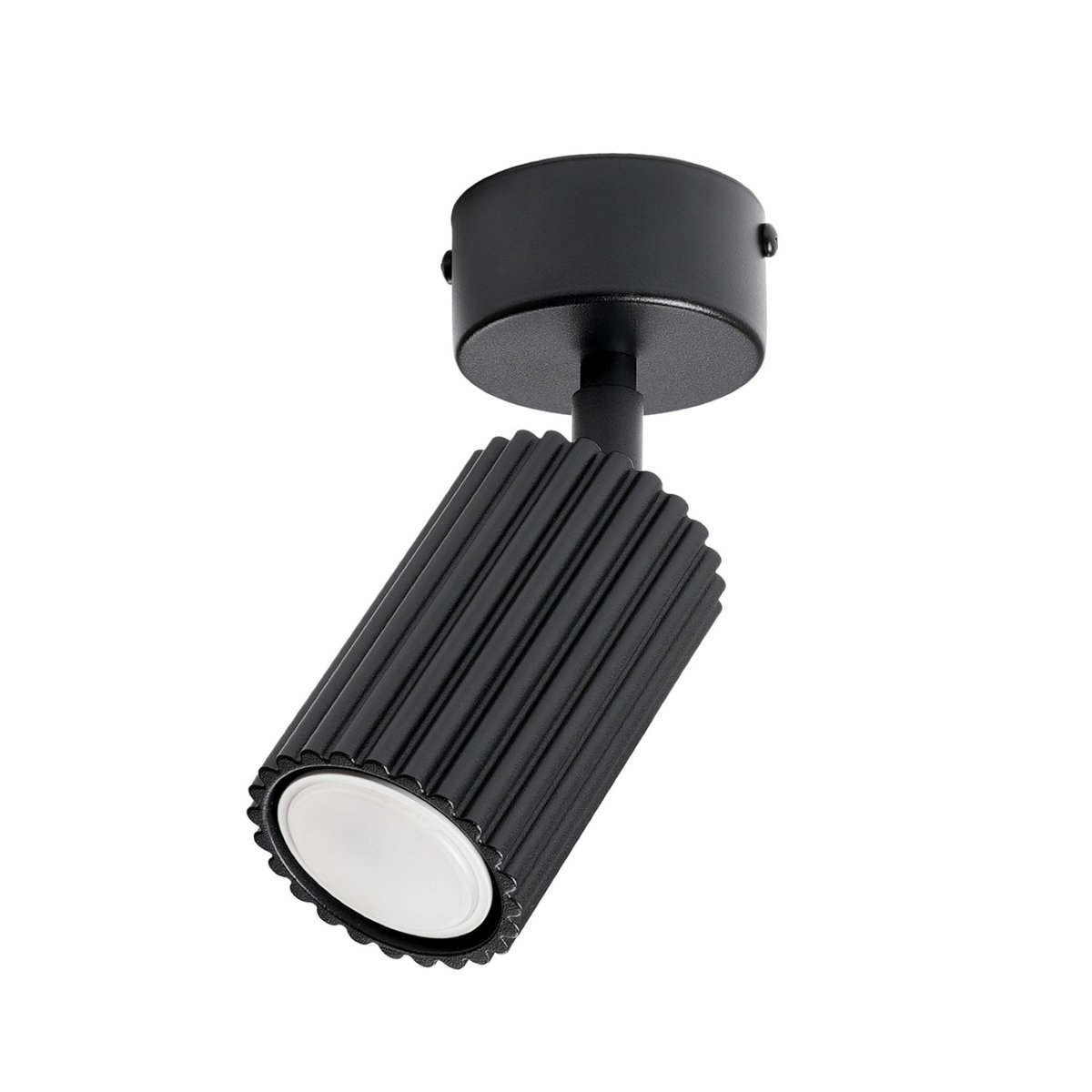 Plafonnier Aluminium Noir GU10 1 KARBON noir, EDEN