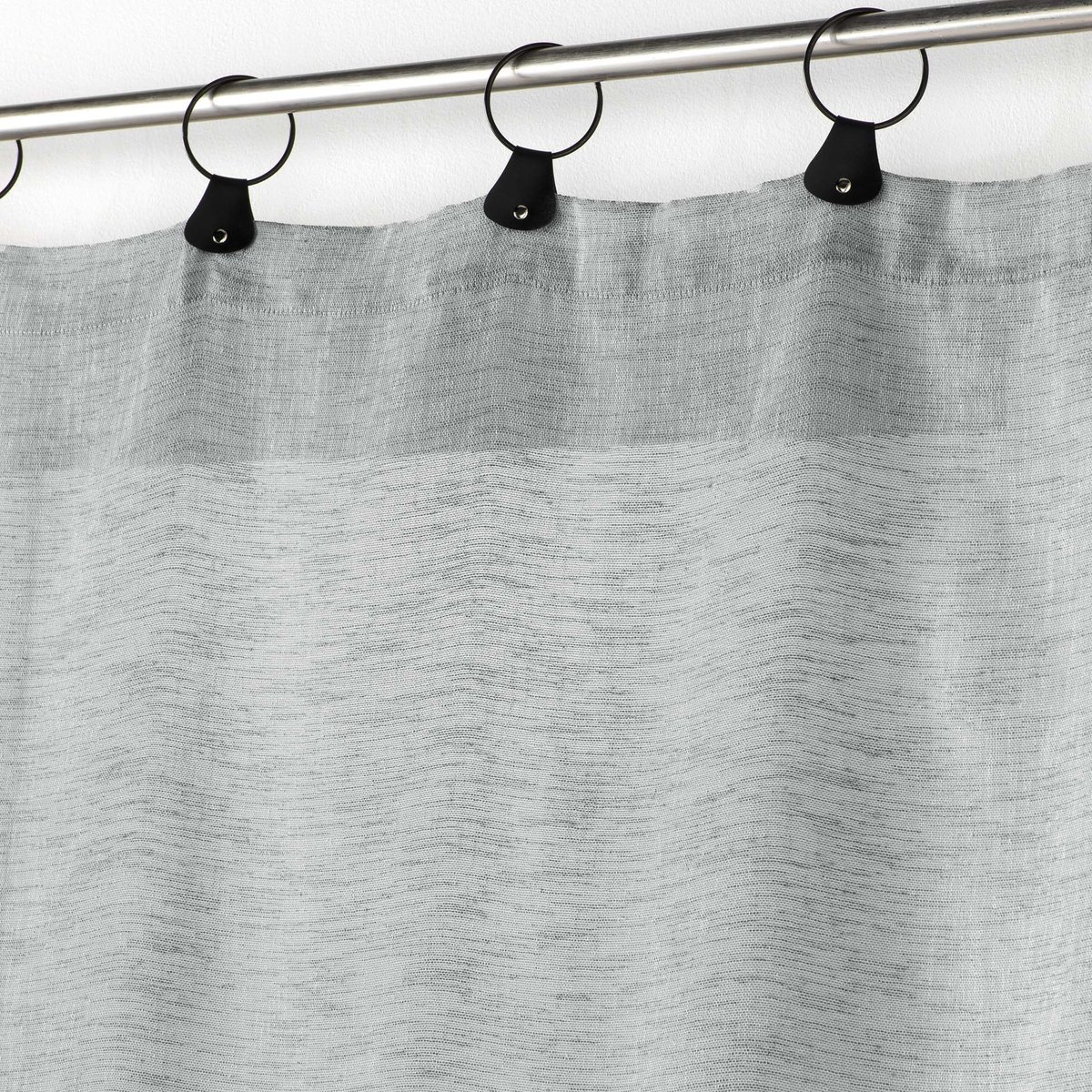 Panneau a anneaux voile tisse Linke gris, EDEN