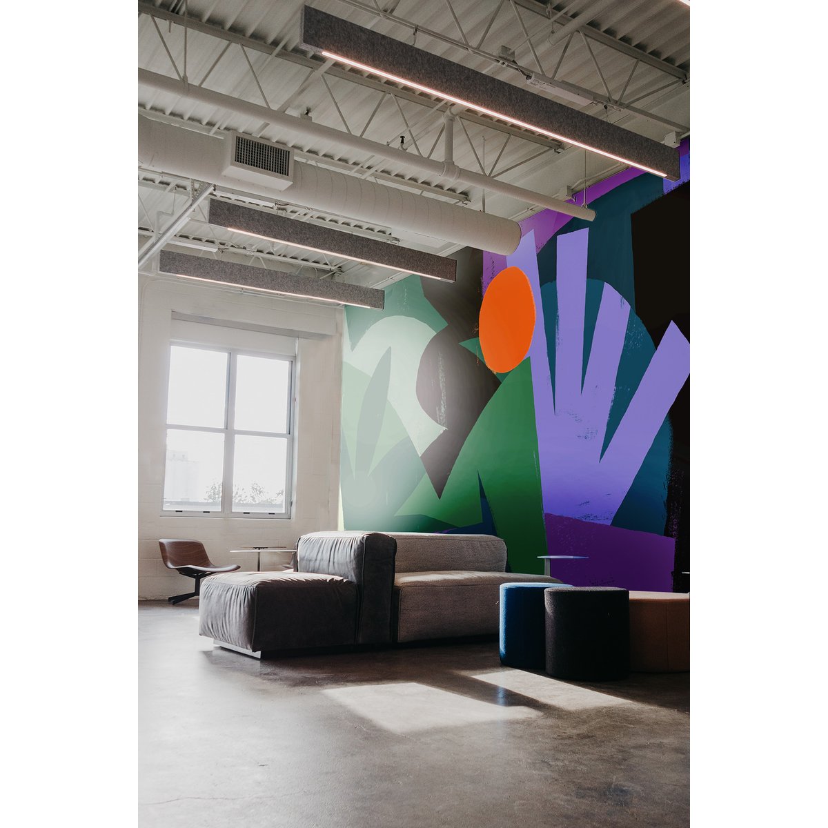 Papier peint panoramique Cercle vaillant nuit, 255 x 250cm vert, ACTE DECO