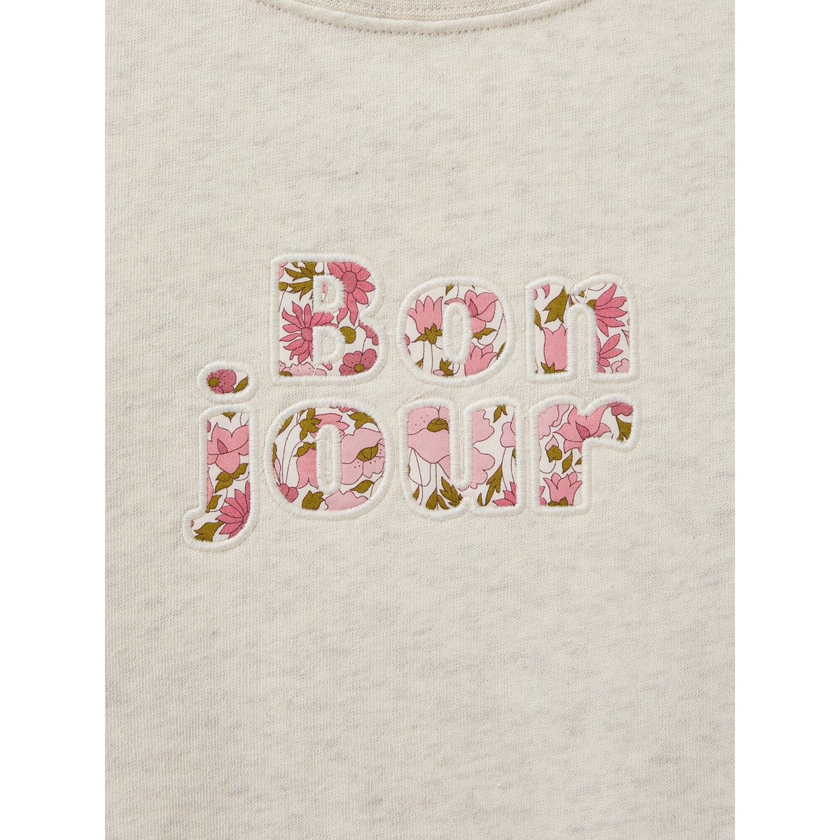 Sweat  à message - coton biologique ecru chine, CYRILLUS