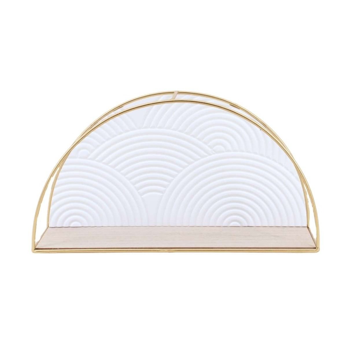 Etagere murale demi cercle 41cm beige, ORNAMI