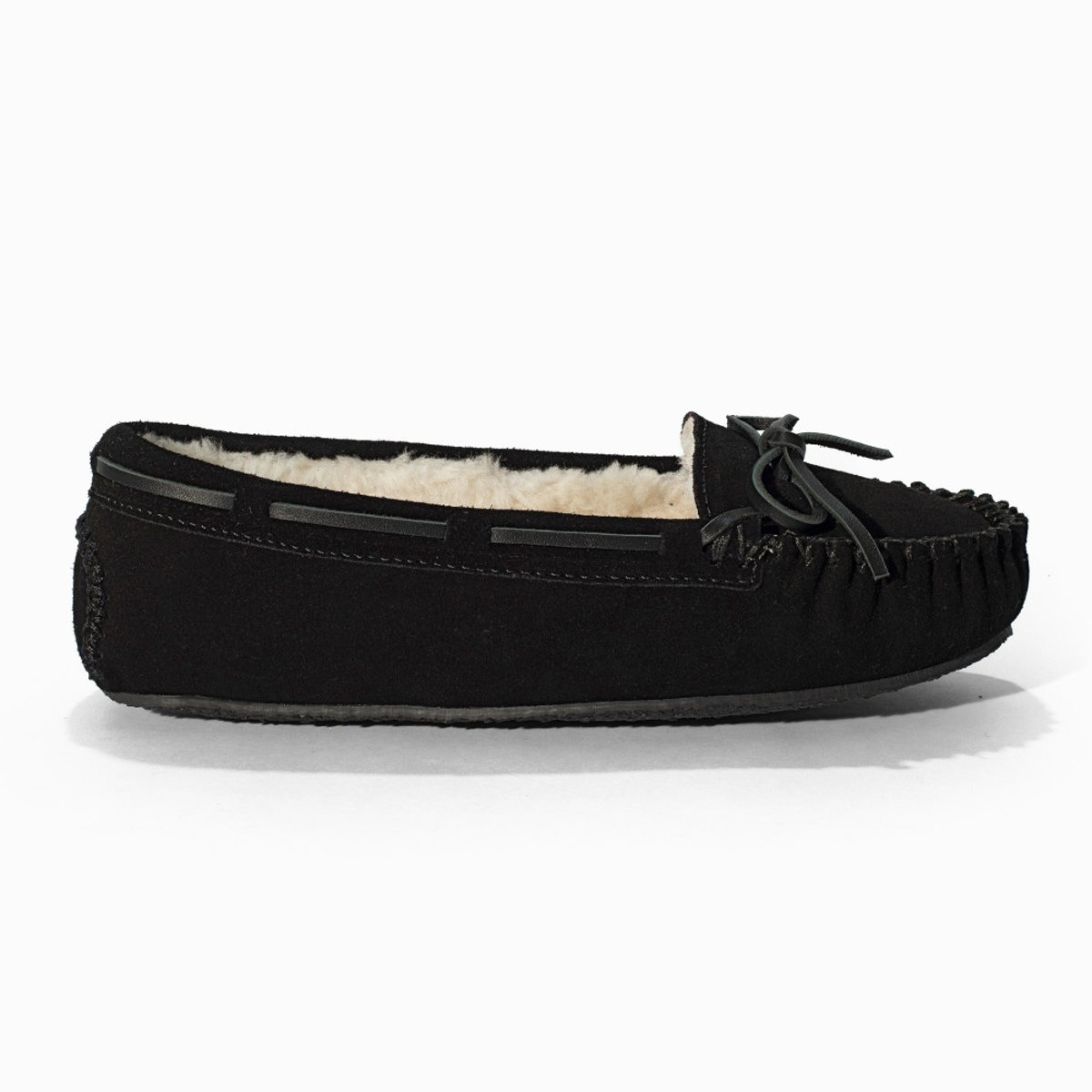 Mocassins en cuir Cally noir, MINNETONKA