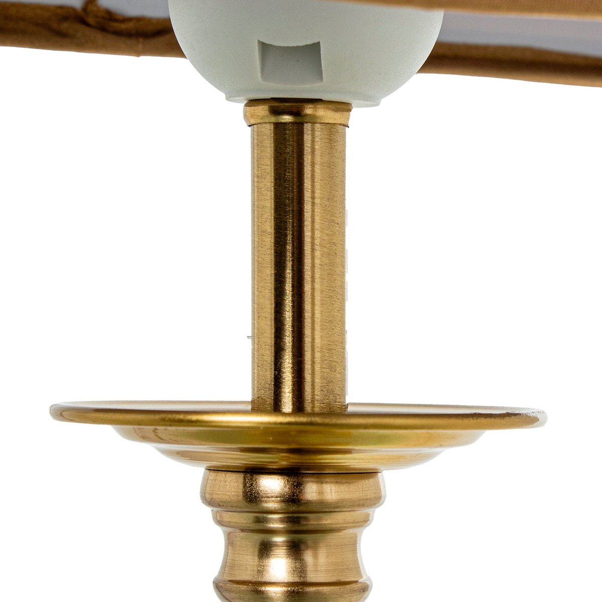 Lampe à poser classique métal doré et abat-jour beige 22x14x48cm doré, WADIGA