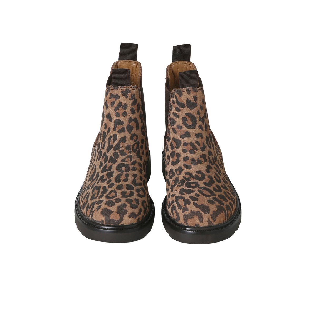 Boots en cuir à élastiques beige, VERTBAUDET