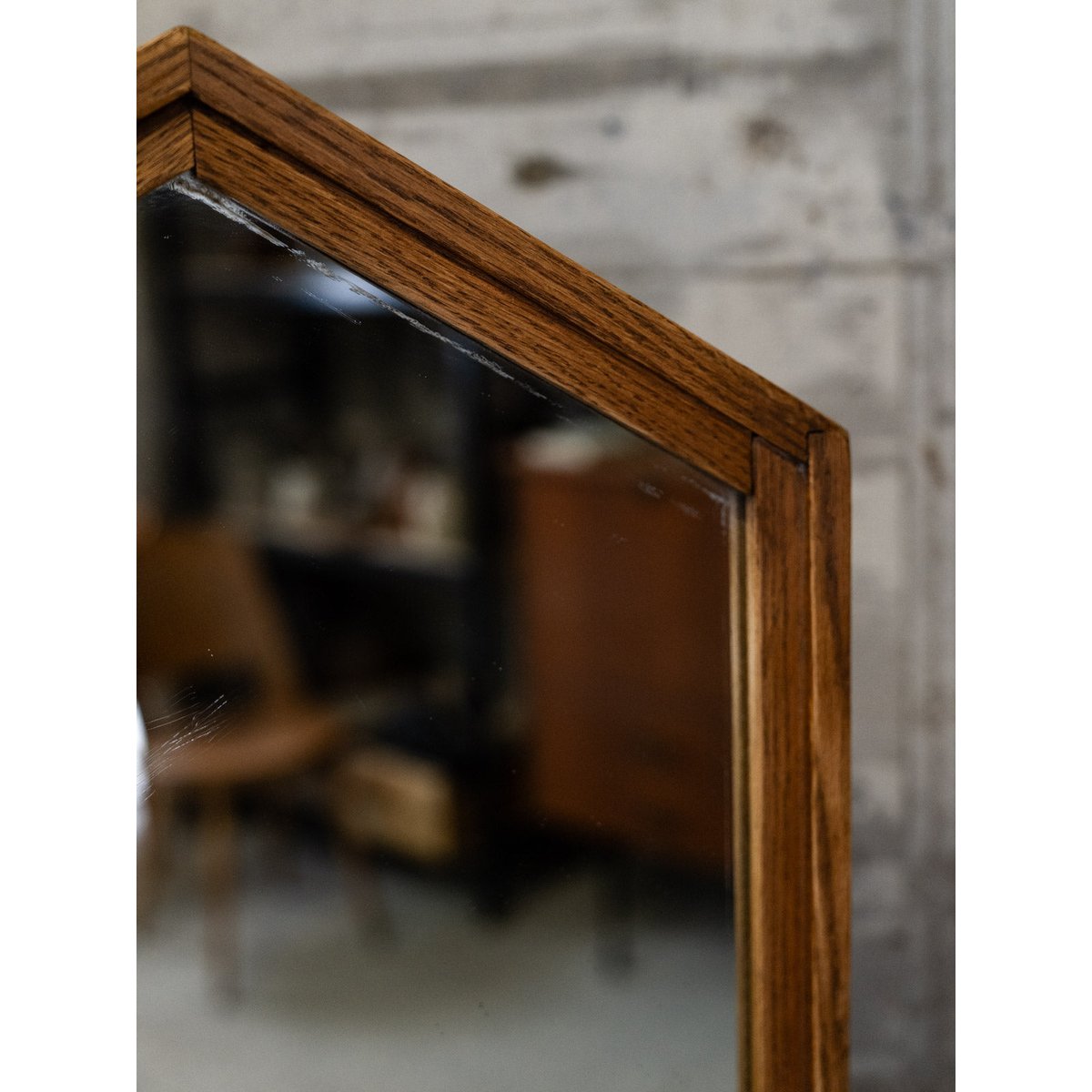Miroir psyché en chêne massif Georges N°1174 - Bon état bois foncé, DEBONGOUT