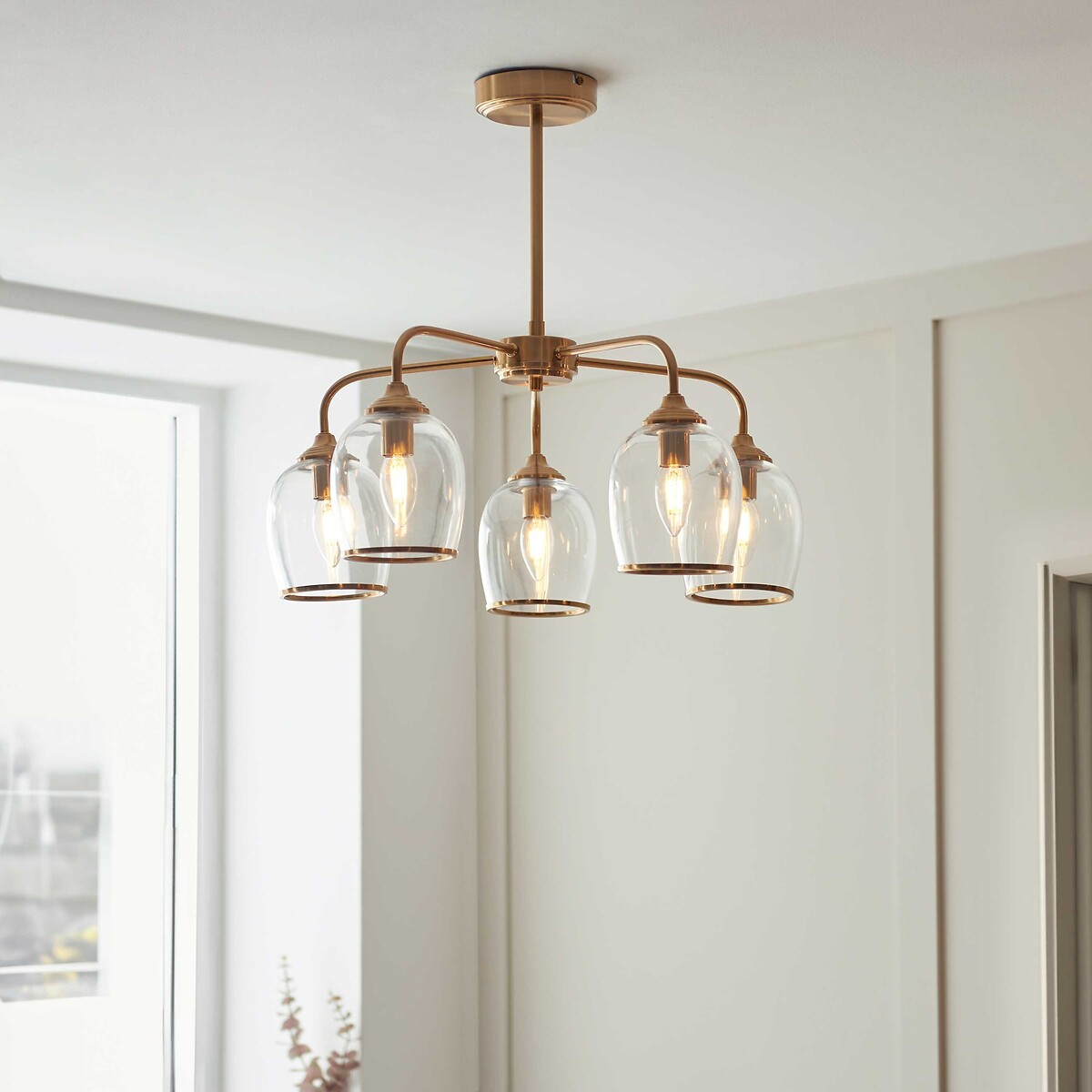 Ashbee 5-Light Drop Pendant Light brass, ÉDITÉ