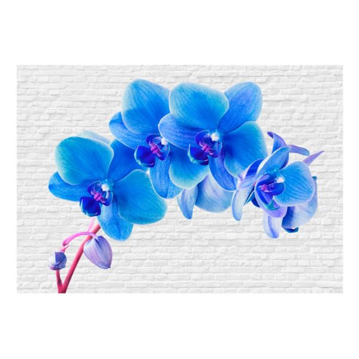 Papier peint intissé panoramique Fleurs Blue excitation bleu, EDEN