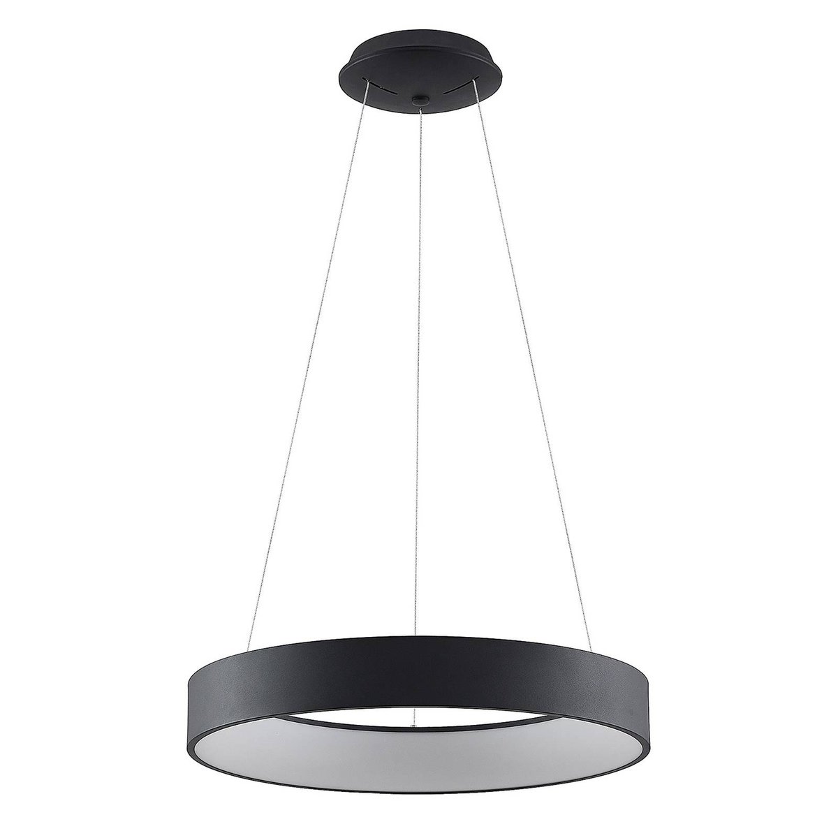 Suspension en métal moderneLED, Aleksi noir sable, blanc, ARCCHIO