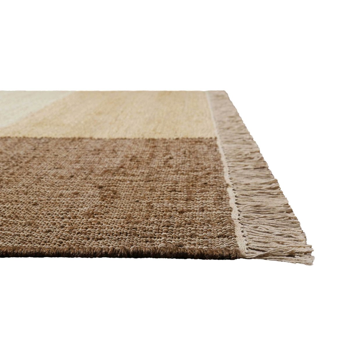 Tapis jute à franges géométrique ,  VALENTIN naturel, WECON HOME