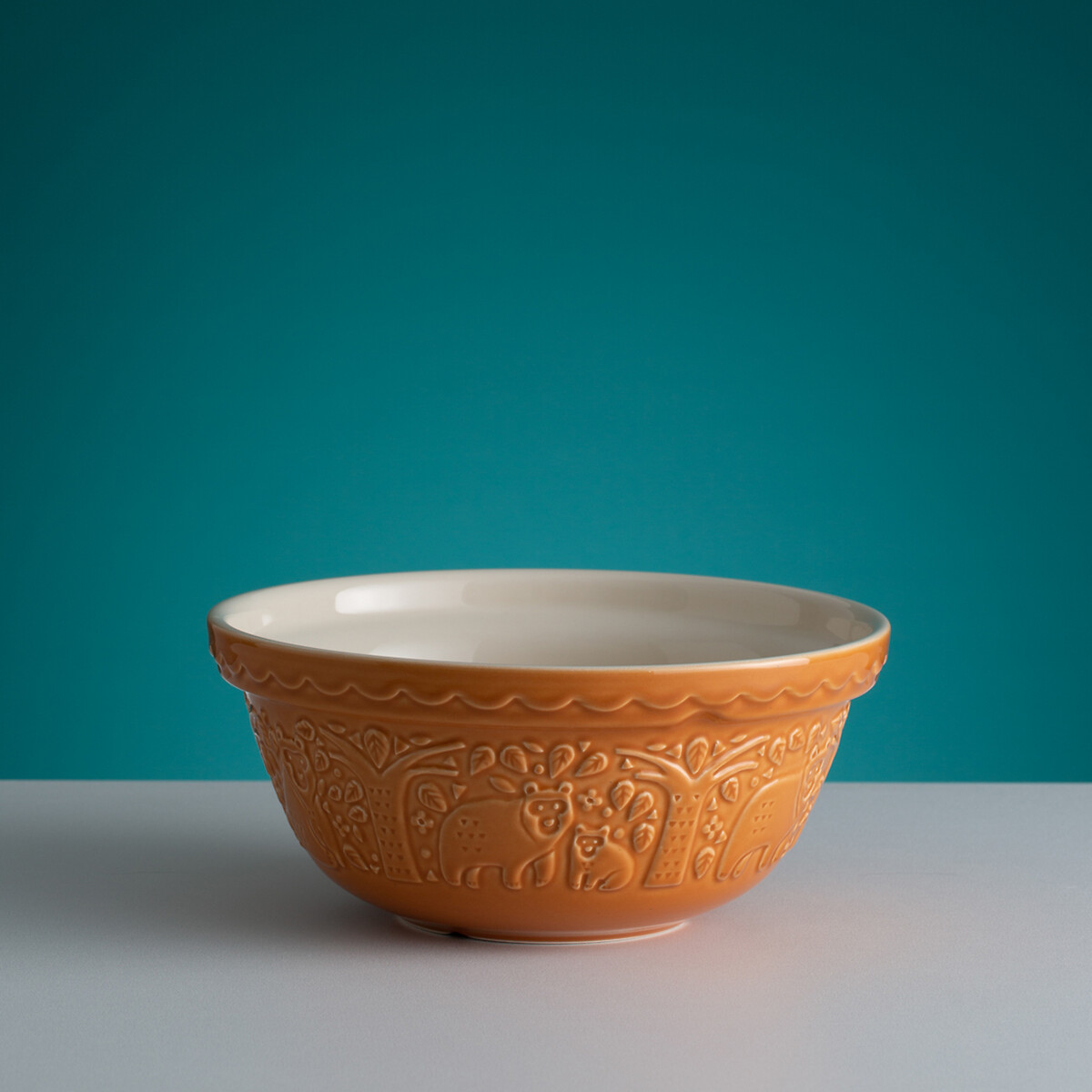 In The Forest 24cm Bear Mixing Bowl ochre, MASON CASH