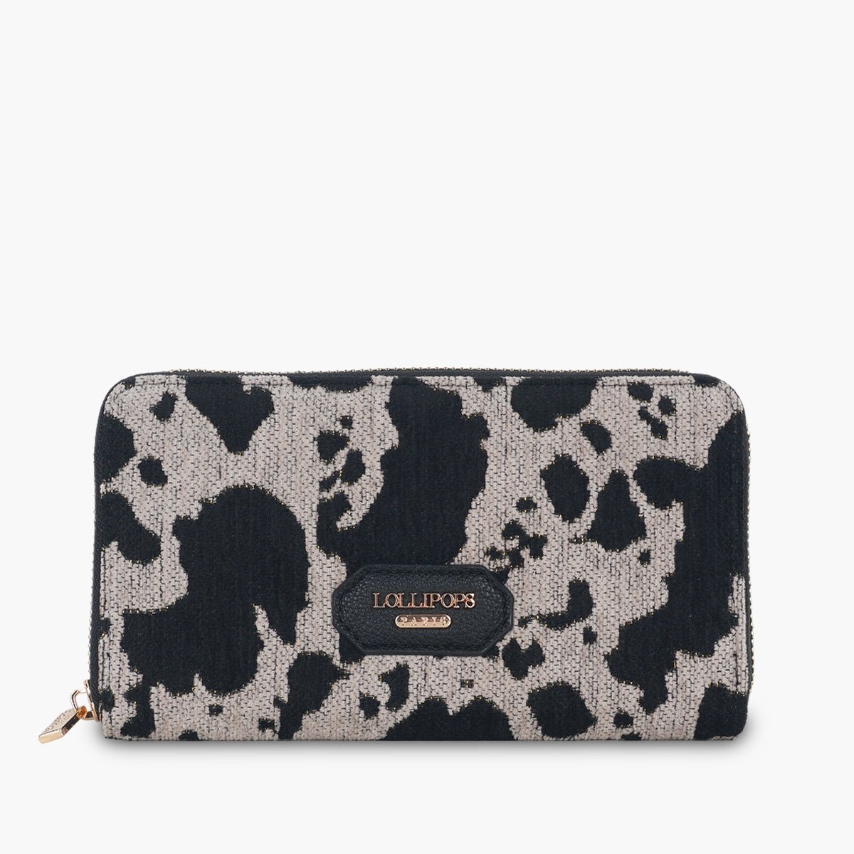 Grand Portefeuille imprimé vache Talaya noir,blanc, LOLLIPOPS