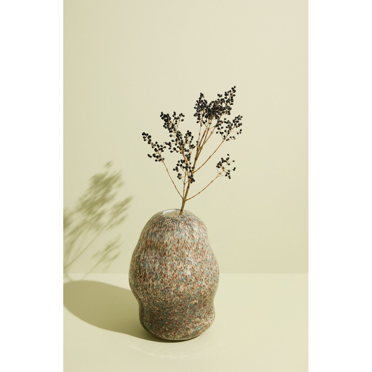 Vase en verre MIRO marron, HUBSCH