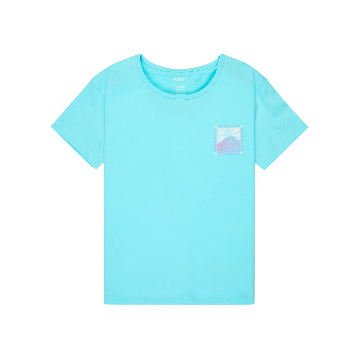 T-Shirt, manches courtes, col rond, . bleu aqua splash, ROXY