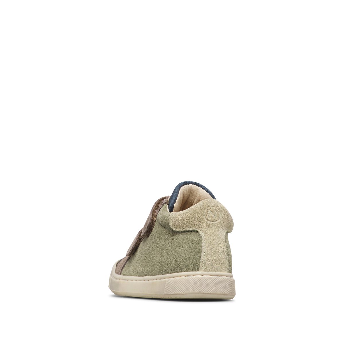 Baskets à lacets et double fermeture scratch LOVAN VL vert-gris-bleu, NATURINO