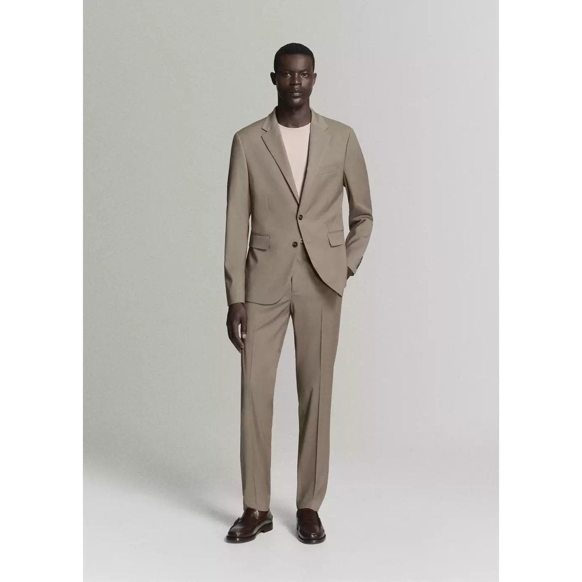 Veste costume Milán slim-fit marron moyen, MANGO MAN