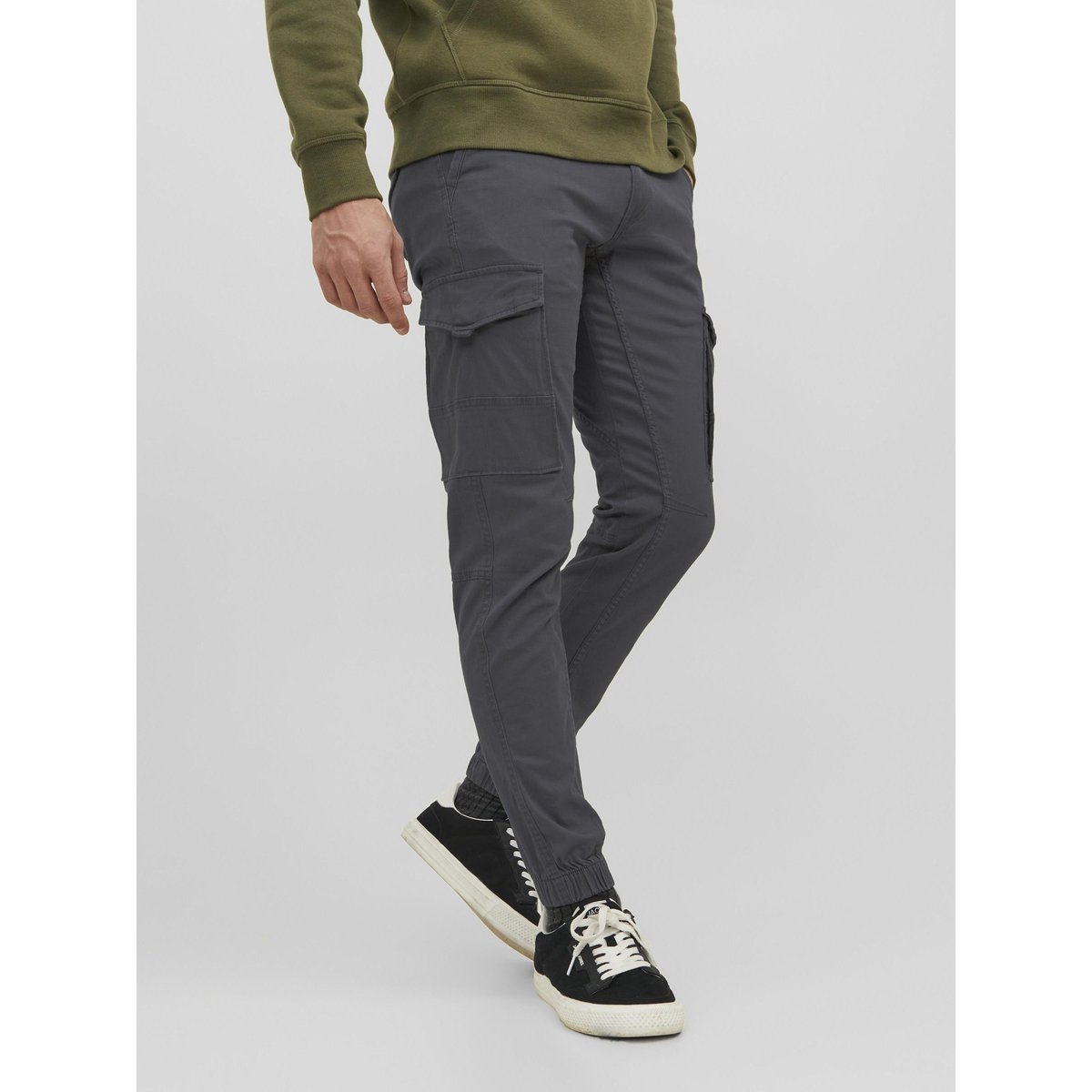 Pantalon cargo, Paul Flake asphalt, JACK & JONES