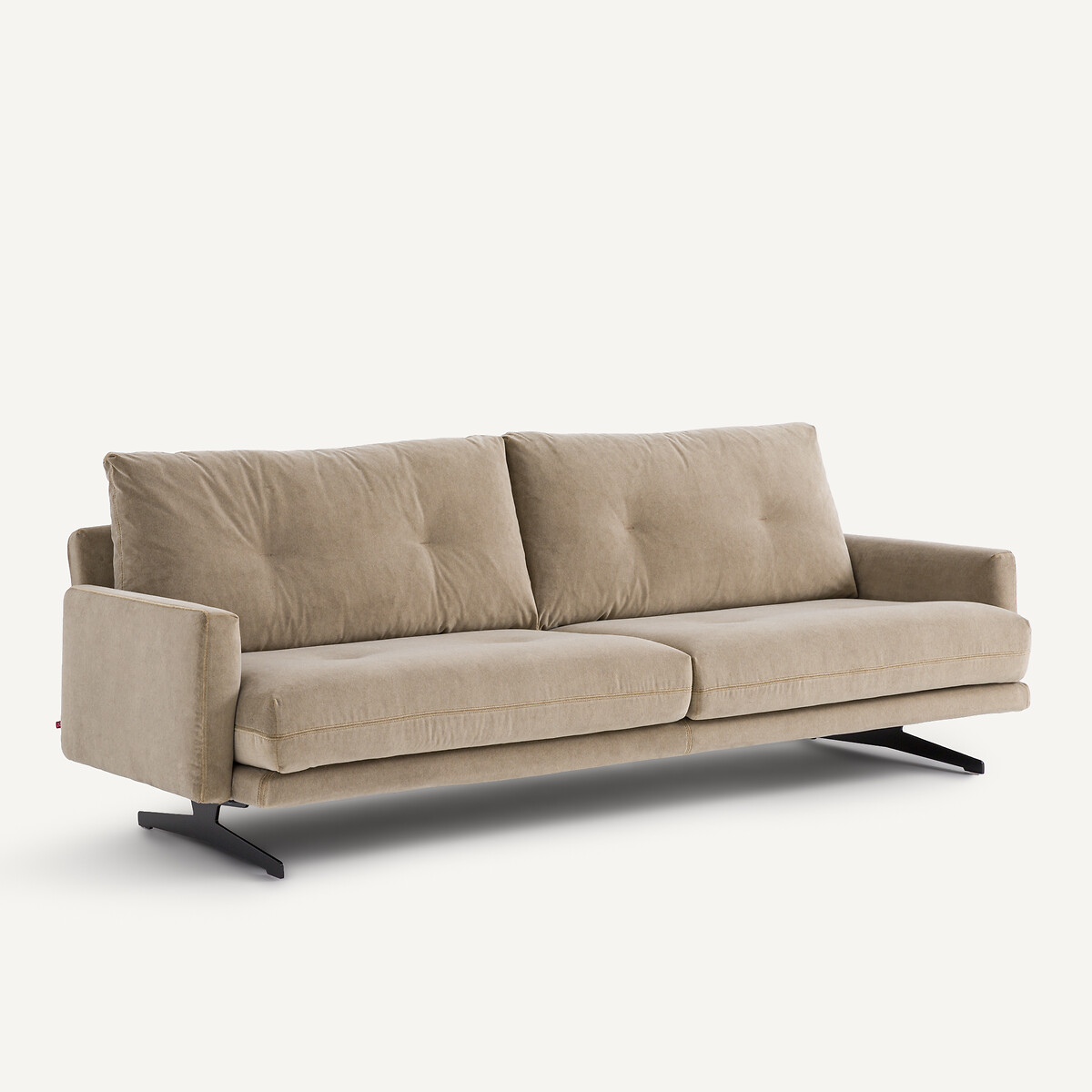 Zetel van stonewashed fluweel, DELICATO grijs shiitaké, AM.PM