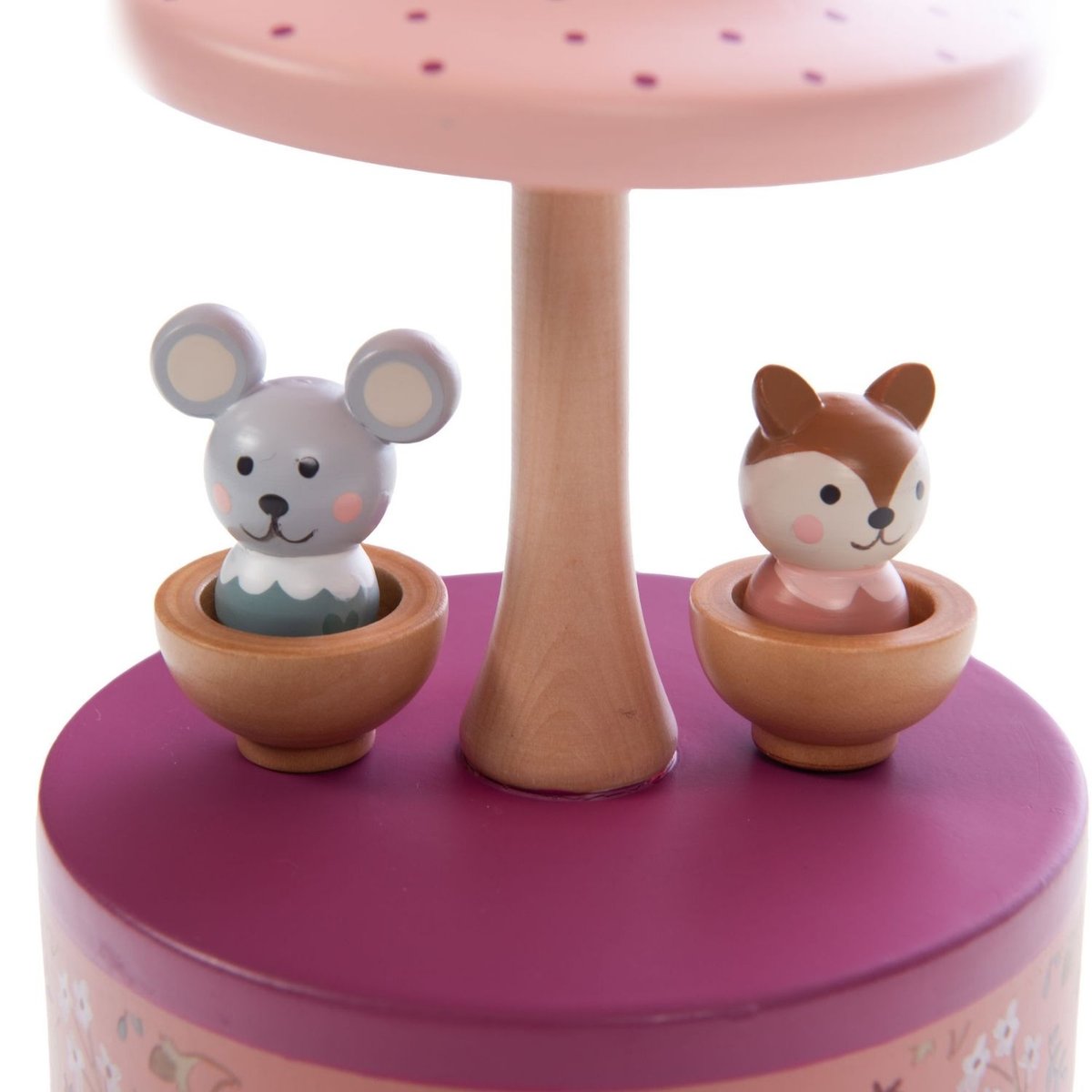 Boîte à musique Zoé rose, violet, gris, AMADEUS LES PETITS
