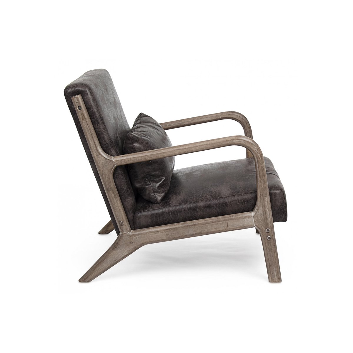 Fauteuil avec accoudoirs en lin matelassé - SEVENTIES beige, HELLIN, DEPUIS 1862
