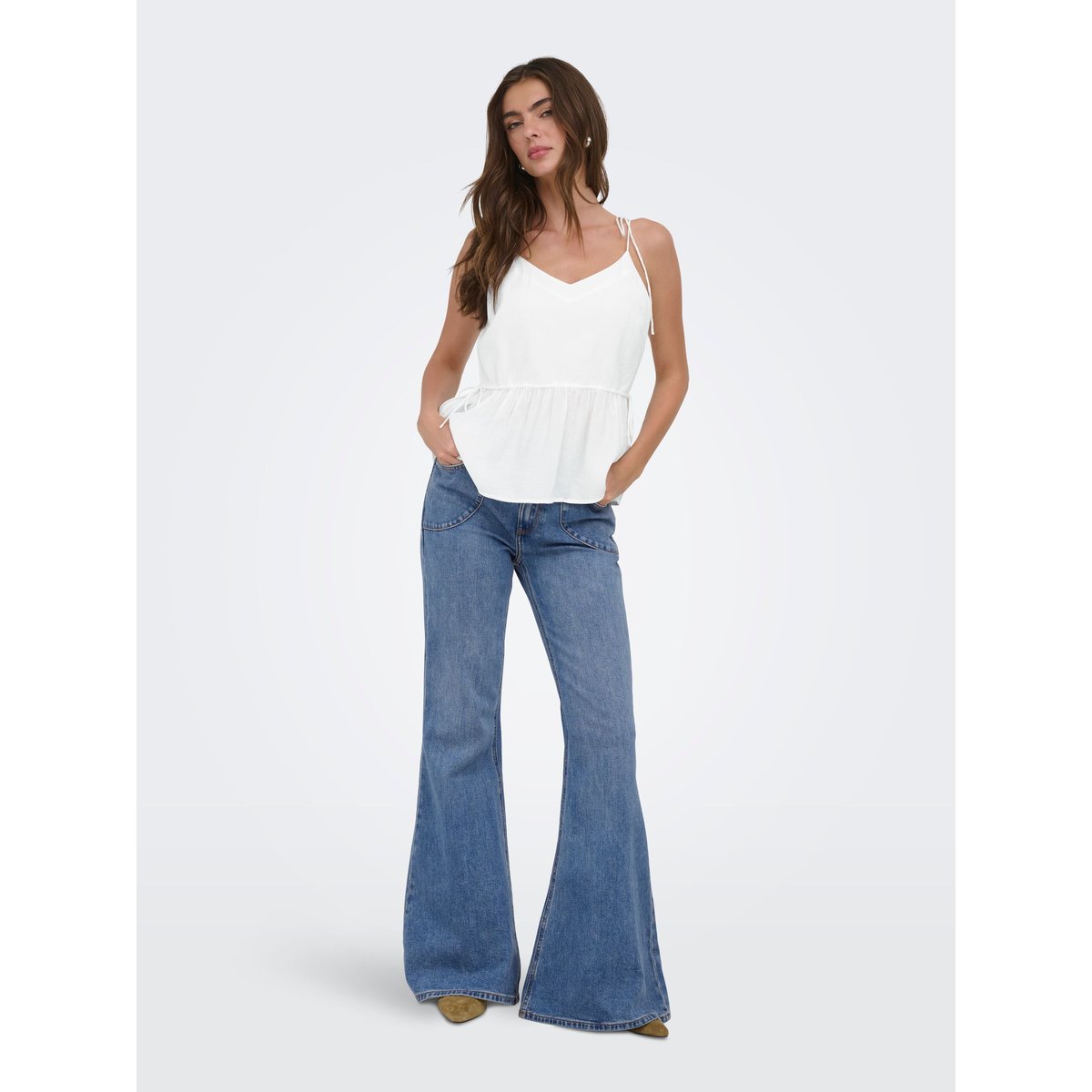 Top Peplum cloud dancer, ONLY