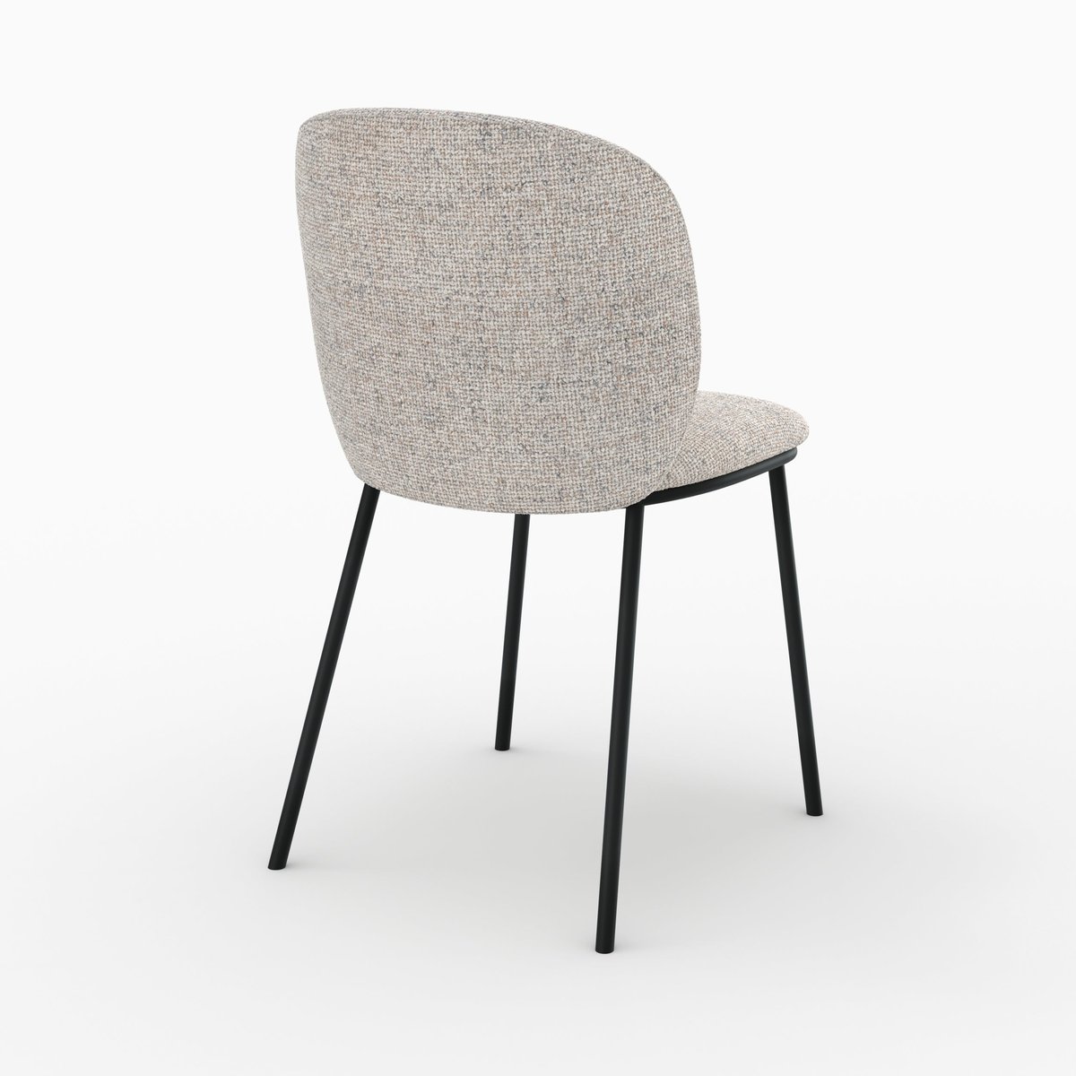 Lot de 2 chaises en tissu chiné - ADÈLE beige chiné, MAISON PAVANE