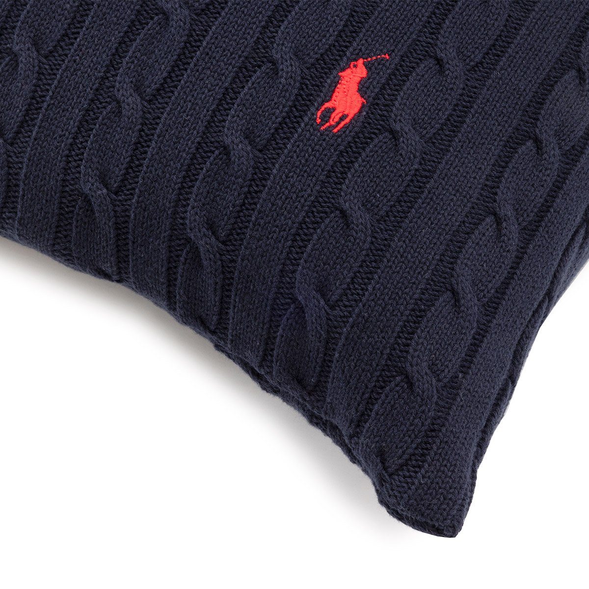 Housse de coussin en coton, CABLE navy, RALPH LAUREN HOME