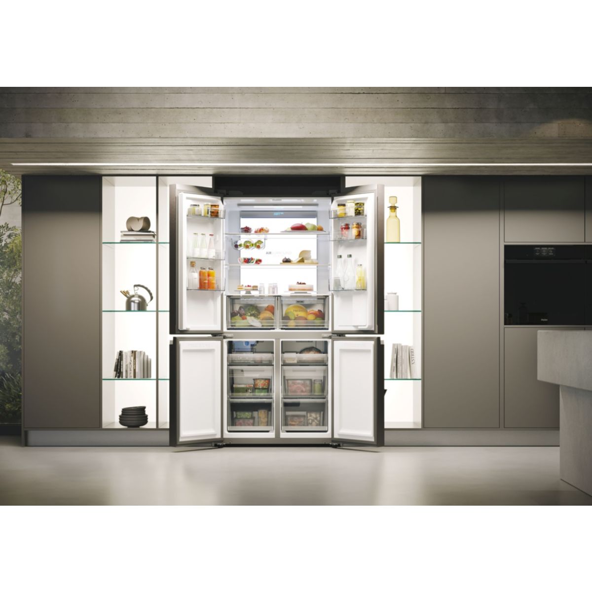 Réfrigérateur multi portes HCR79F19EHMD inox, HAIER