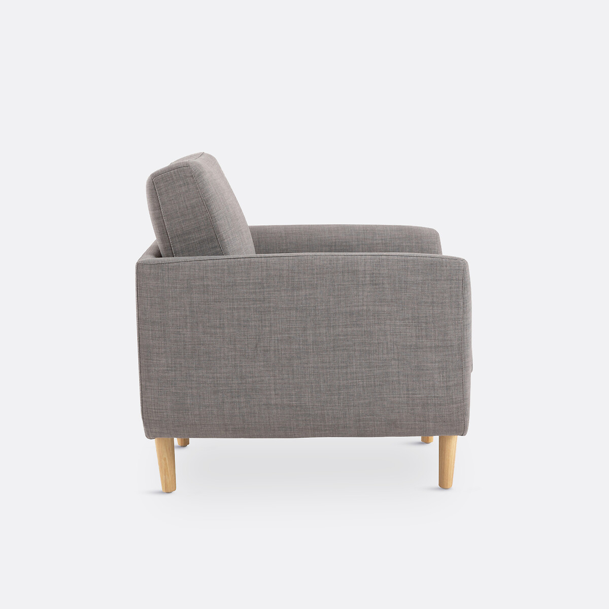 Fauteuil polyester/coton, Jimi gris clair, LA REDOUTE INTERIEURS