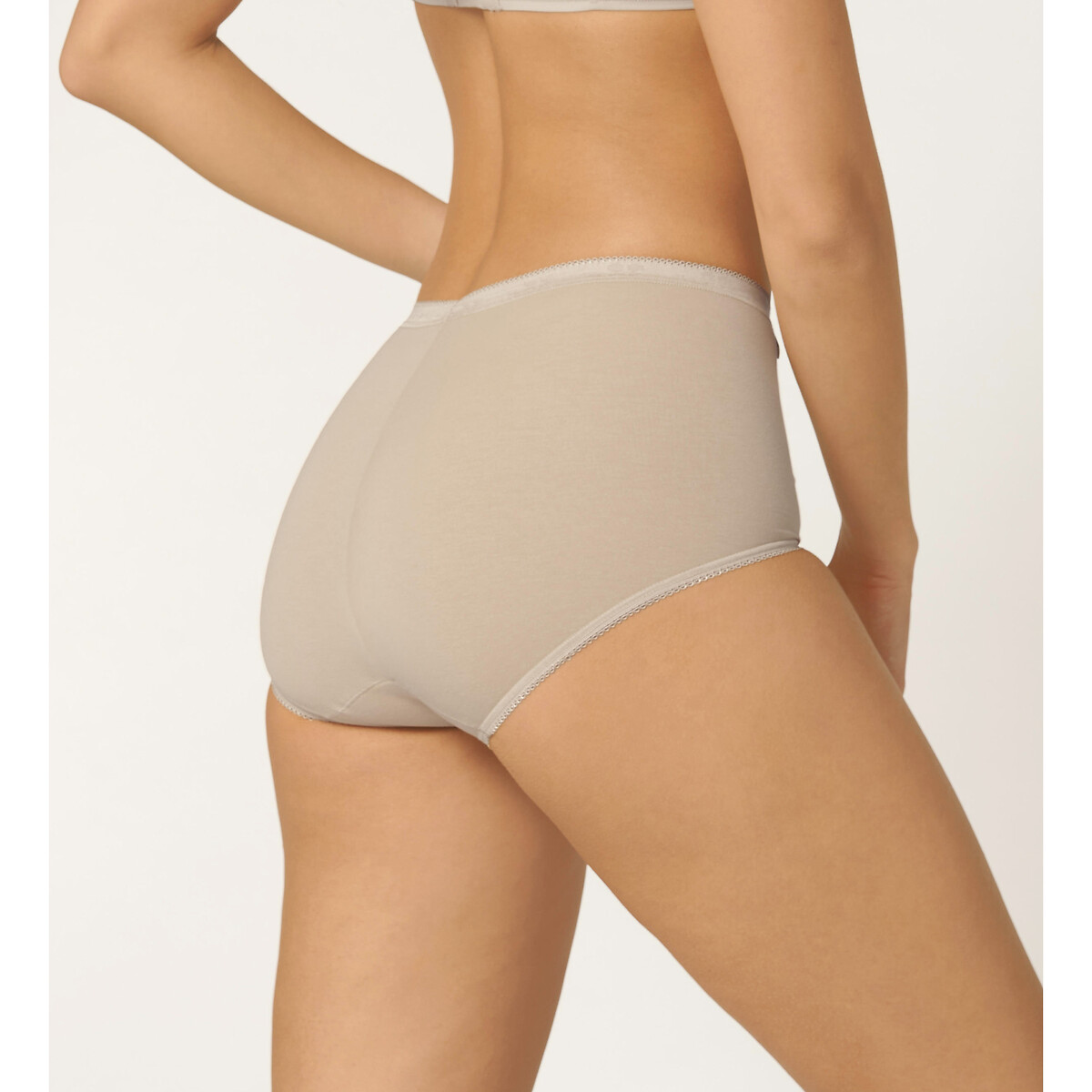 Lote de 3 bragas altas + 1 gratis Basic color piel , SLOGGI