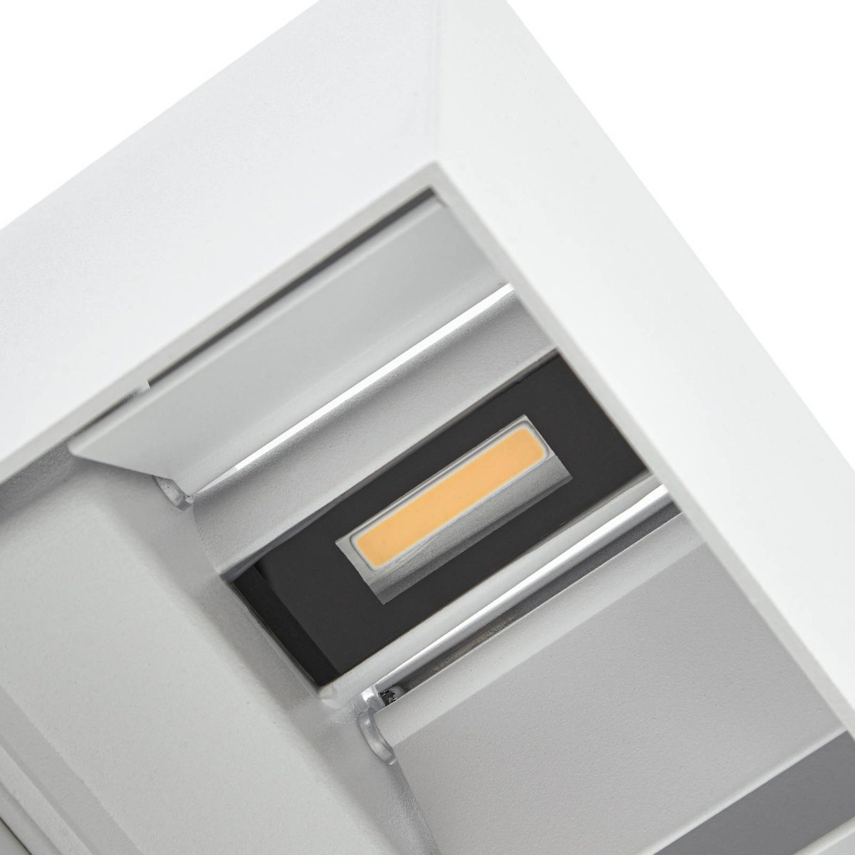 Applique extérieure en aluminium moderneLED blanc, LINDBY