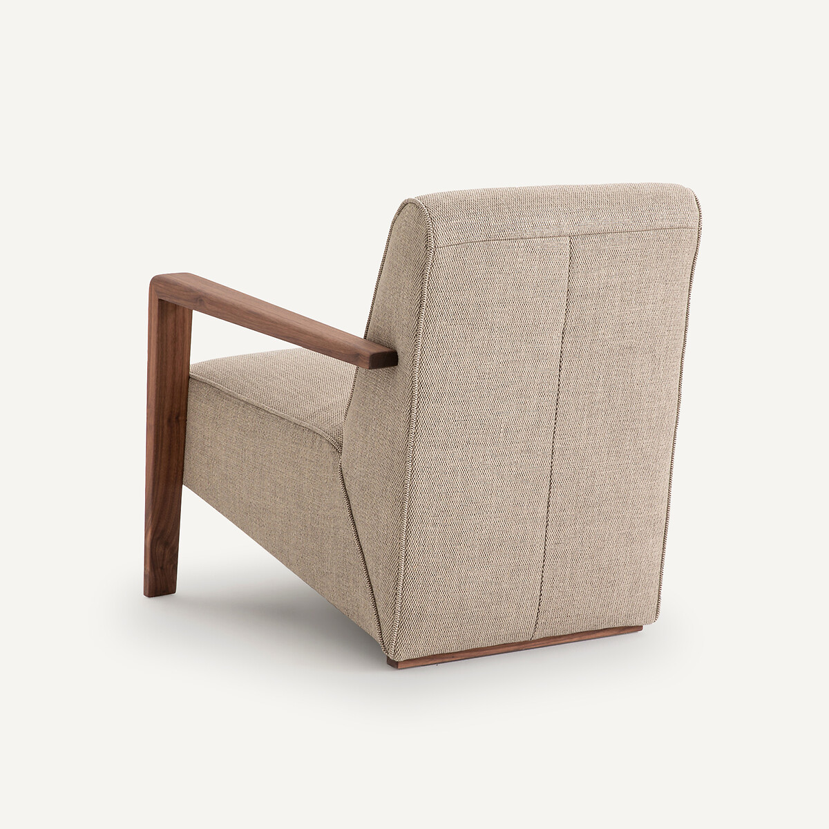 Fauteuil viscose-lin chiné, Sanami beige ficelle, AM.PM