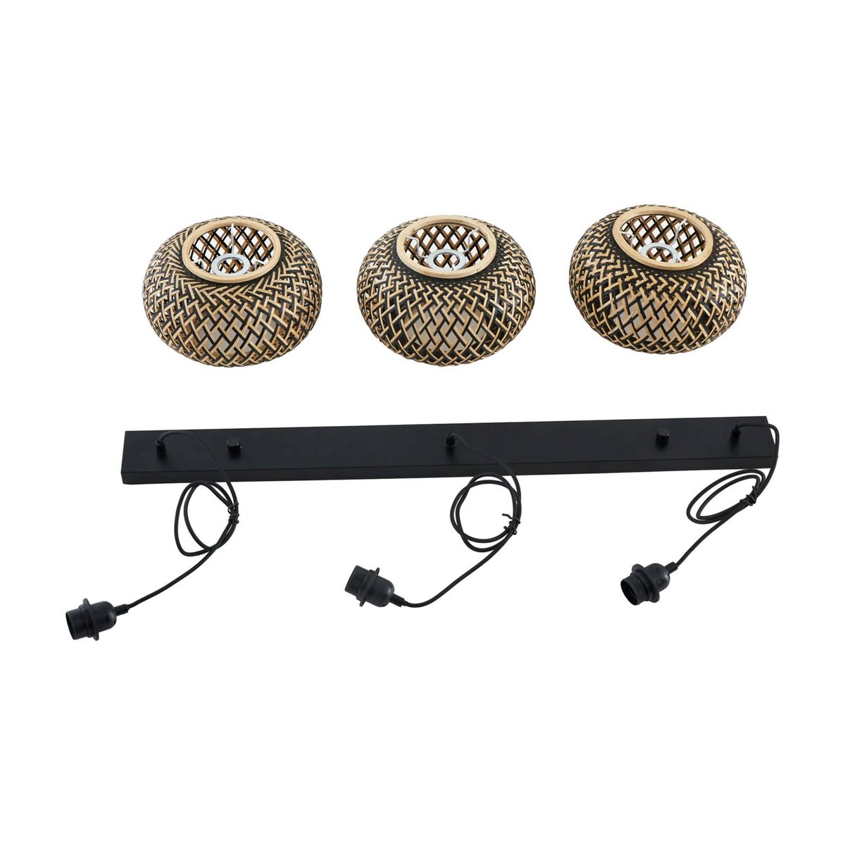Suspension en bois traditionnelle, Nerys noir, bois foncé, LINDBY