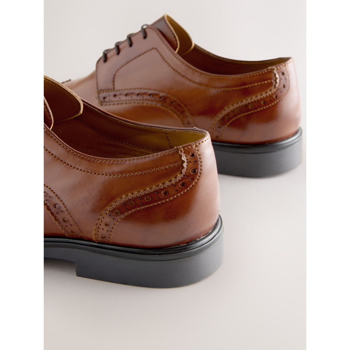 Chaussures richelieu marron fauve, NEXT