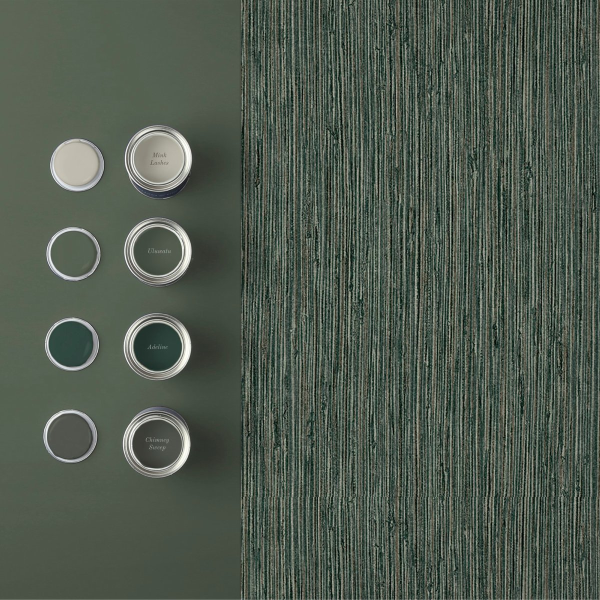 Papier peint Grasscloth Texture vert, GRAHAM ET BROWN