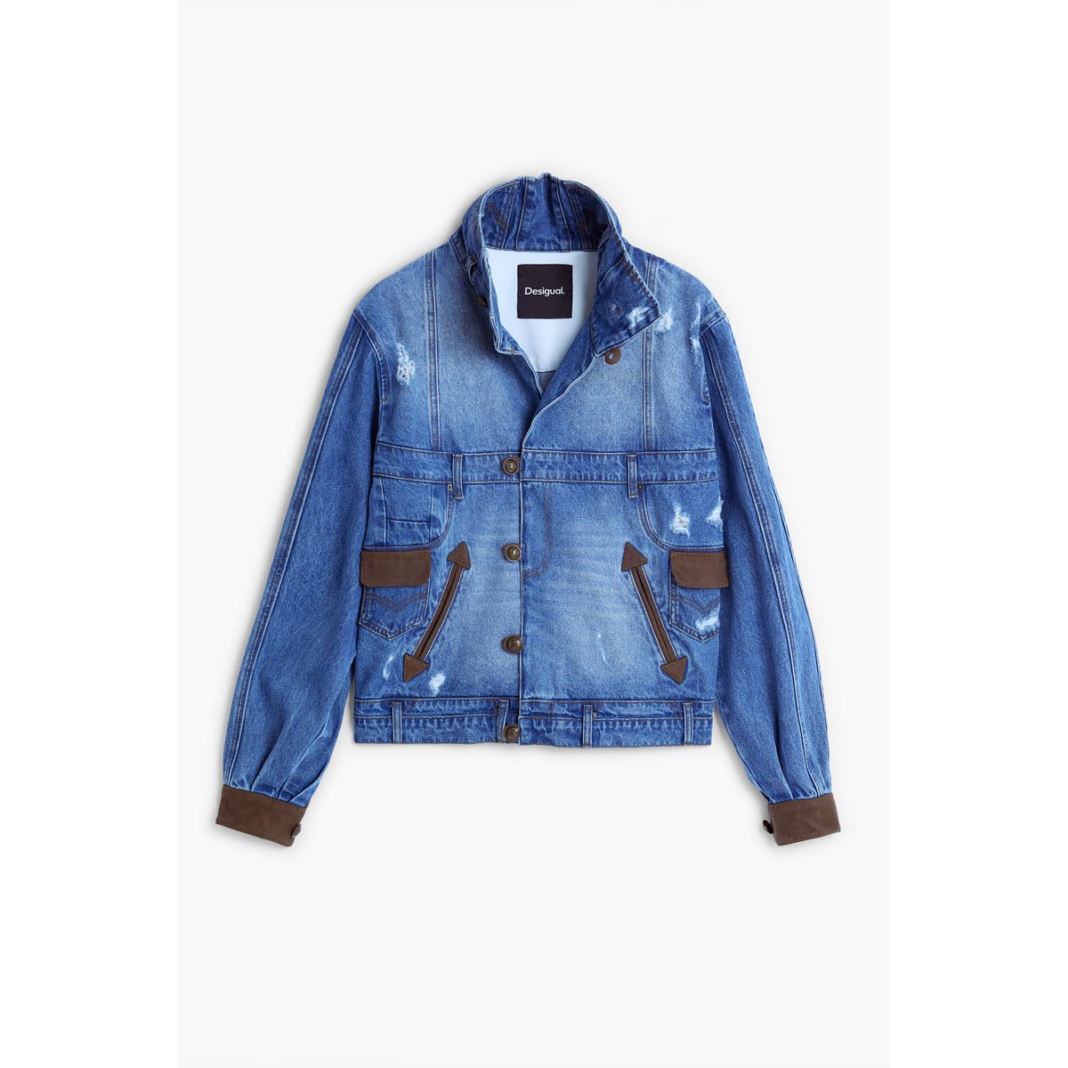 Veste en jean brodée bleu, DESIGUAL
