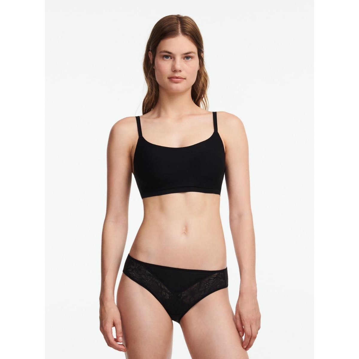 Slip évolutif FLORAL TOUCH noir, CHANTELLE