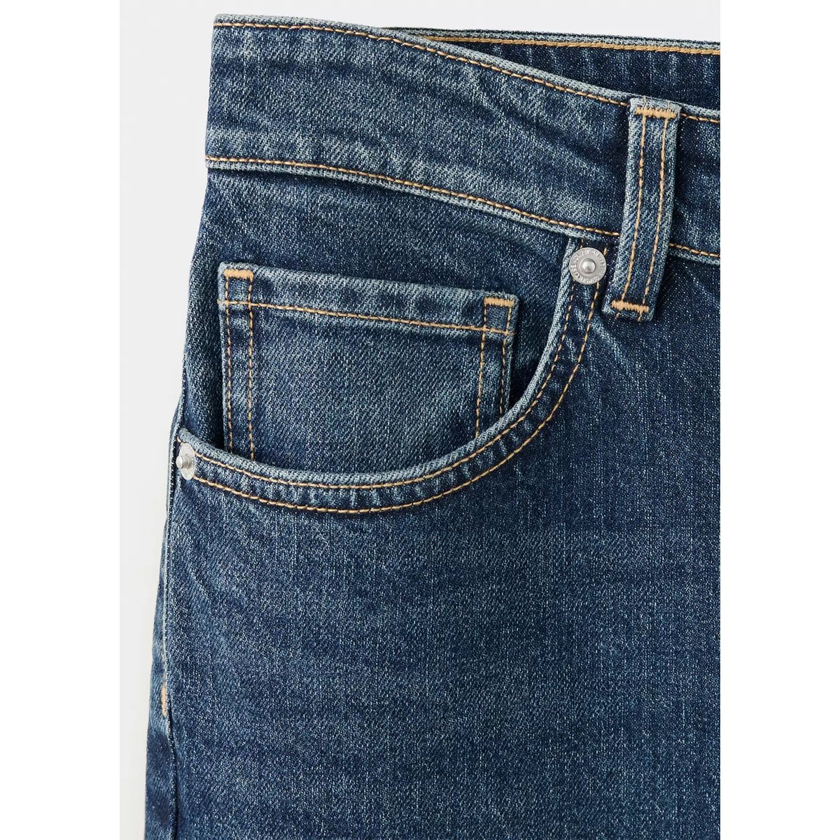 Jean slim taille haute bleu foncé, MANGO