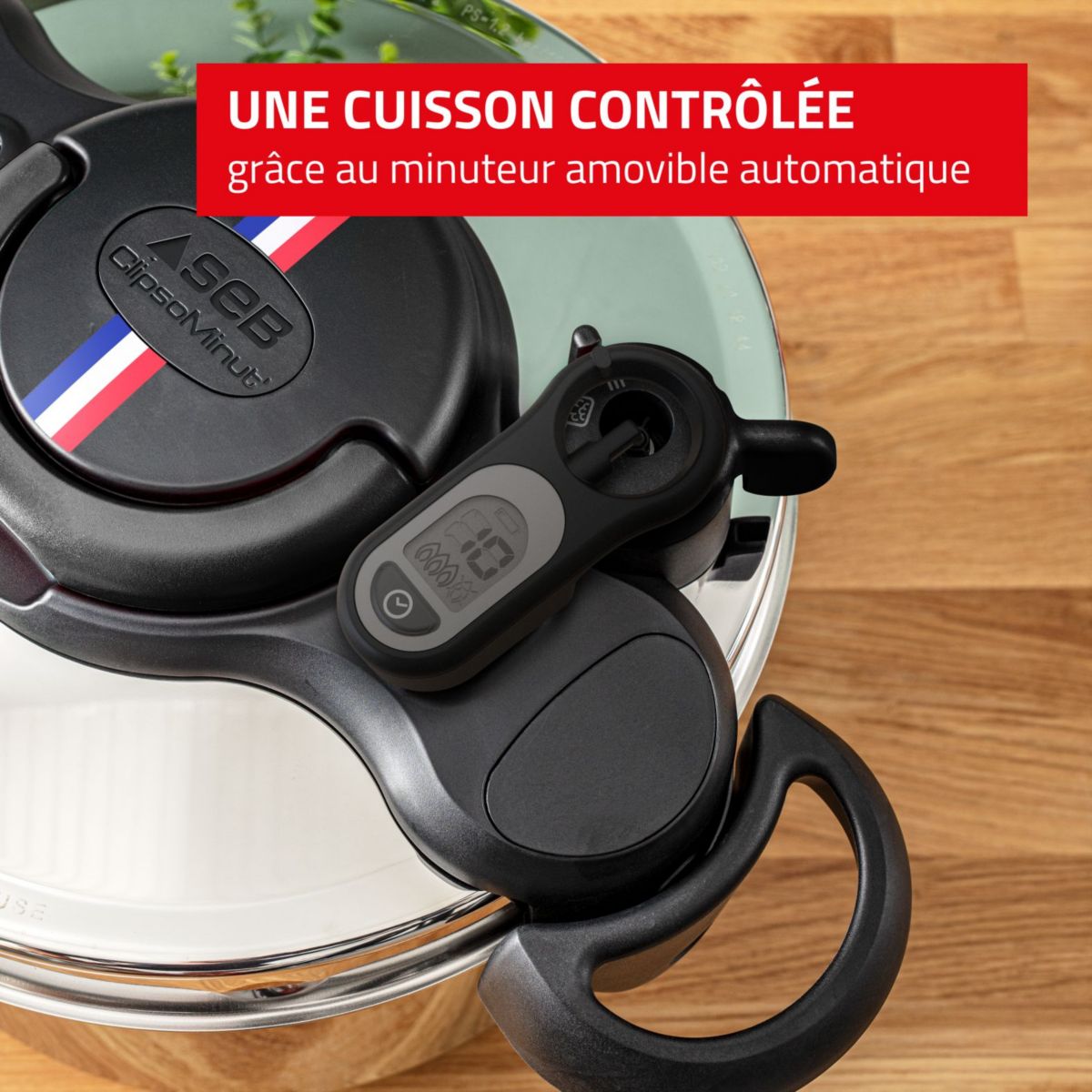Autocuiseur ClipsoMinut de vos régions 9L + Minuteur couleur unique, SEB