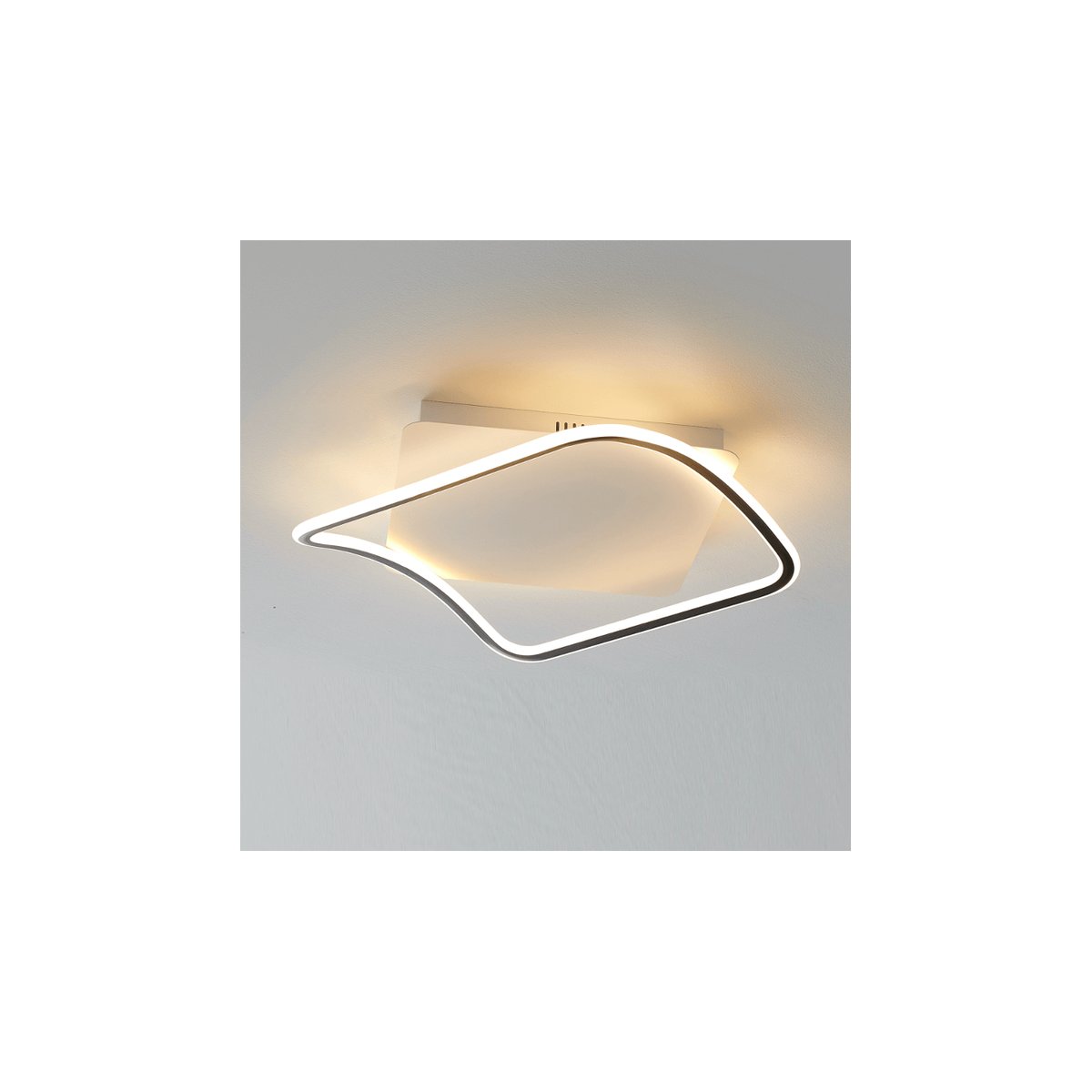 Plafonner carré avec LED Intégrées - SYDAL noir et blanc, KOSILUM