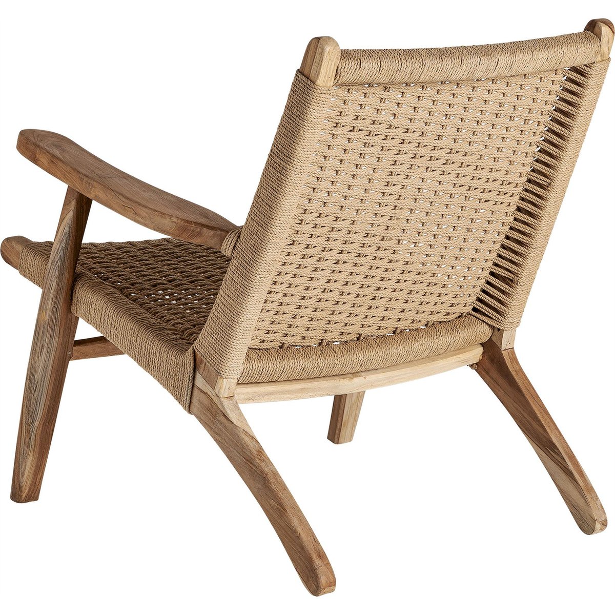 Fauteuil en teck et rotin style colonial marron teck naturel, RECOLLECTION