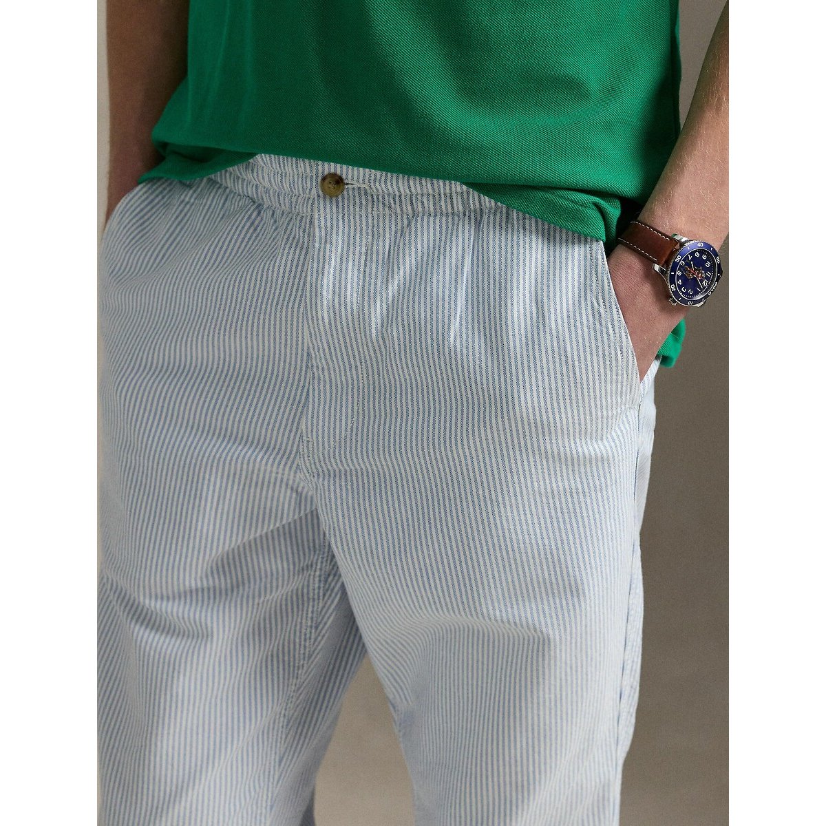 Pantalon Oxford classique Polo Prepster bleu/blanc, POLO RALPH LAUREN