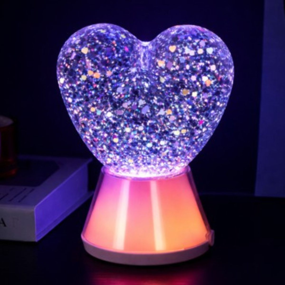 Lampe à paillettes blanc, LITTLE L